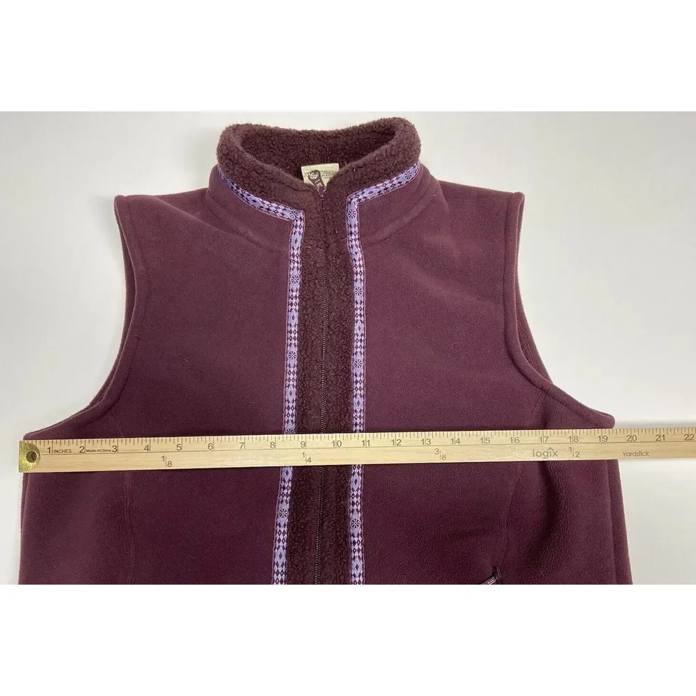 Cabela's  Violet Sleeveless Womens Fleece Vest Size L Nordic Pattern‎ Detail - Picture 4 of 8